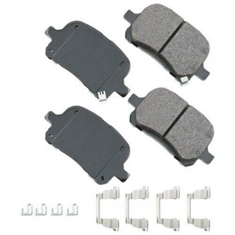 Akebono-ACT707A Ultra-Premium Ceramic Front Disc Brake Pads, GREY